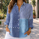 Fiora | Blouse Patchwork Océan
