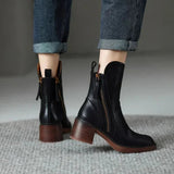 Valorine | Bottes en cuir noir