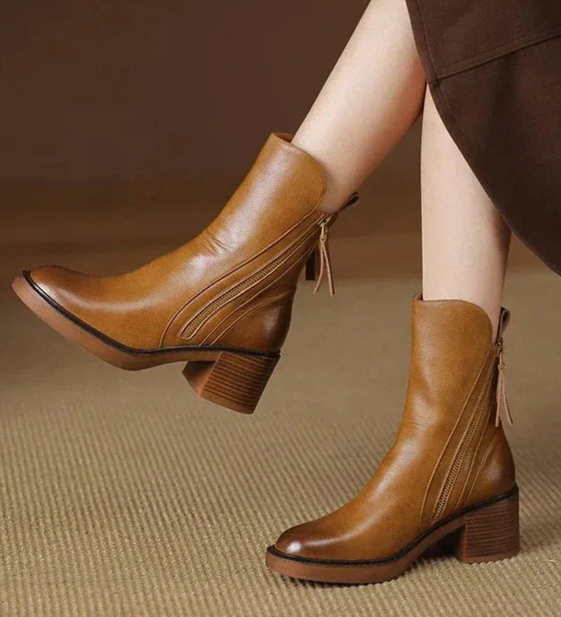 Valorine | Bottes en cuir noir