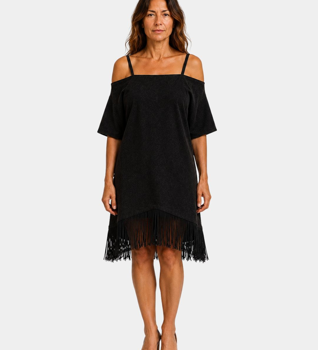 Héloïsette | Robe à bretelles avec franges