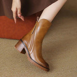 Valorine | Bottes en cuir noir