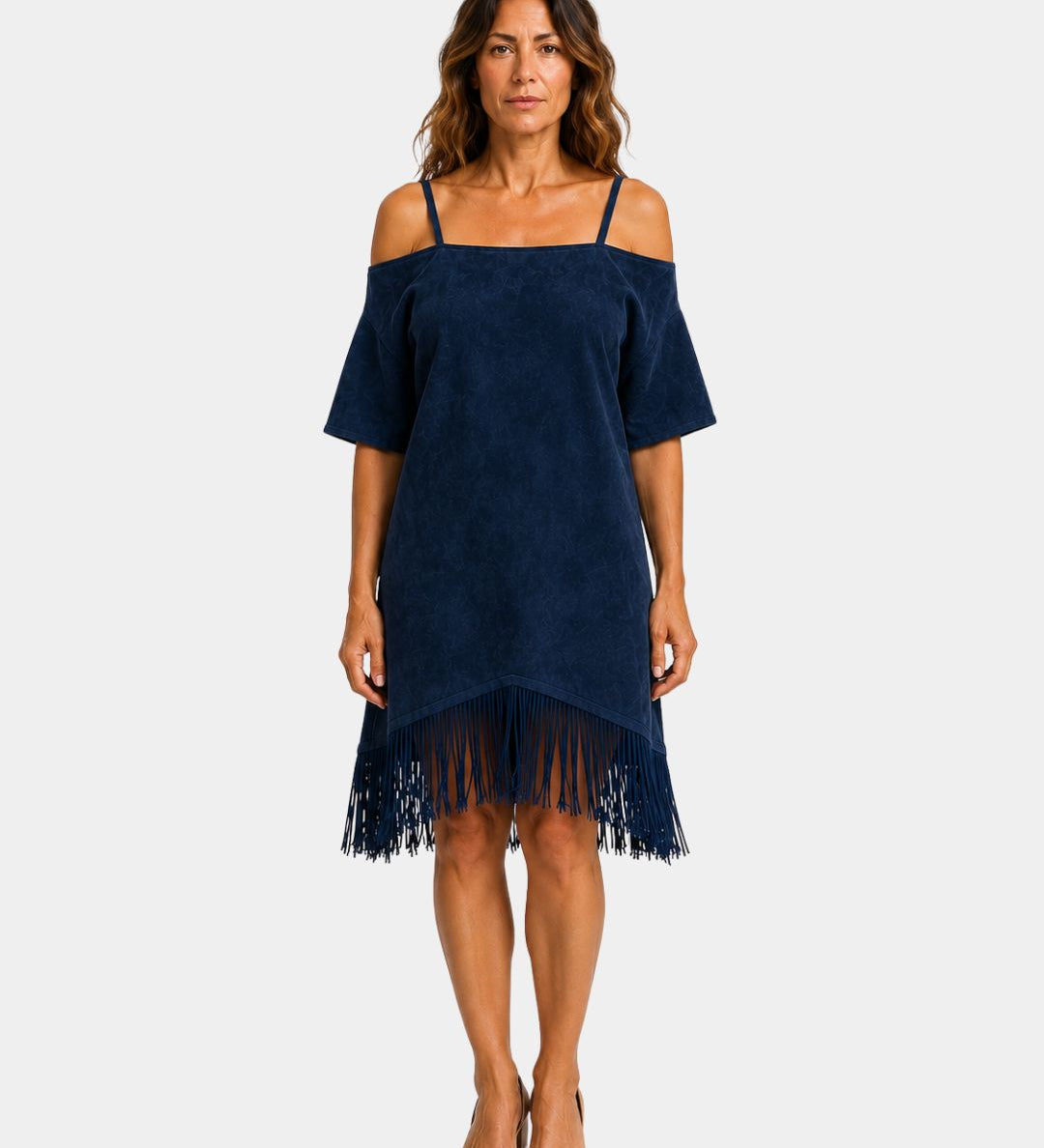 Héloïsette | Robe à bretelles avec franges