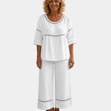 Bonne | Ensemble frais avec blouse et pantalon assortis