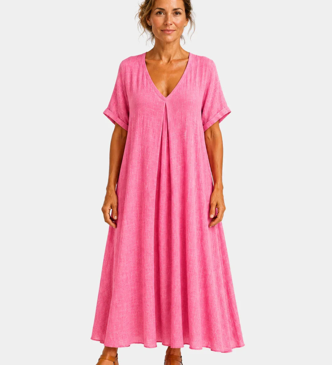 Basine | Robe longue légère à col en V