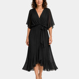 Carmen | Robe en chiffon avec décolleté en V