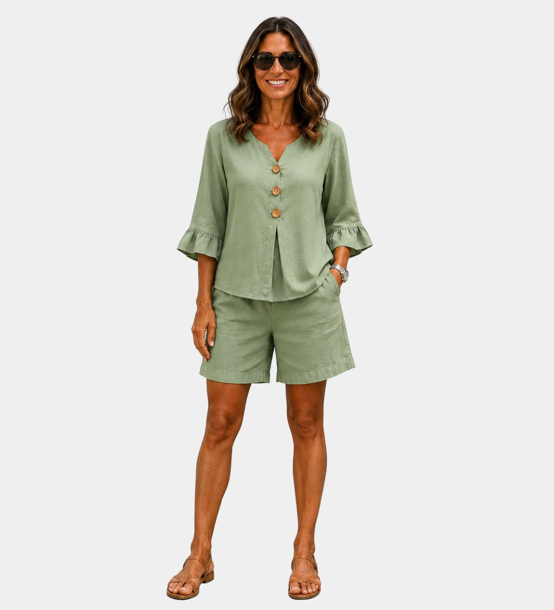 Auberte | Ensemble short et blouse