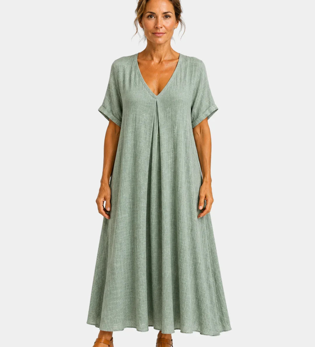 Basine | Robe longue légère à col en V