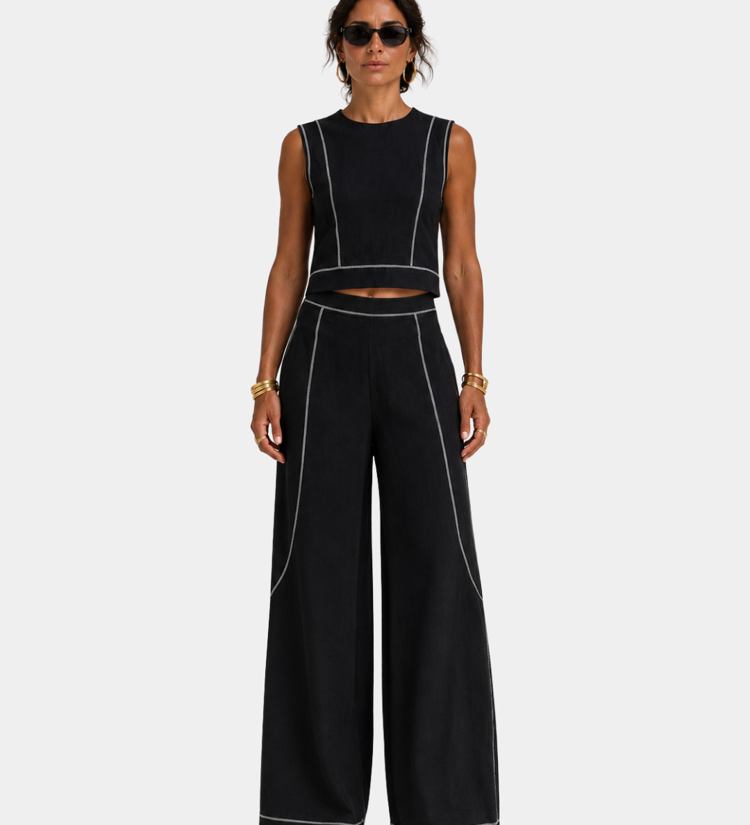Aymone | Ensemble pantalon et blouse au design moderne