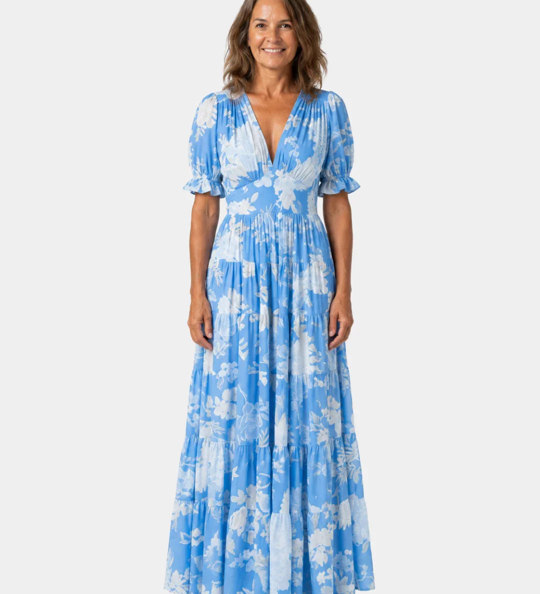 Césarie | Robe longue à fleurs