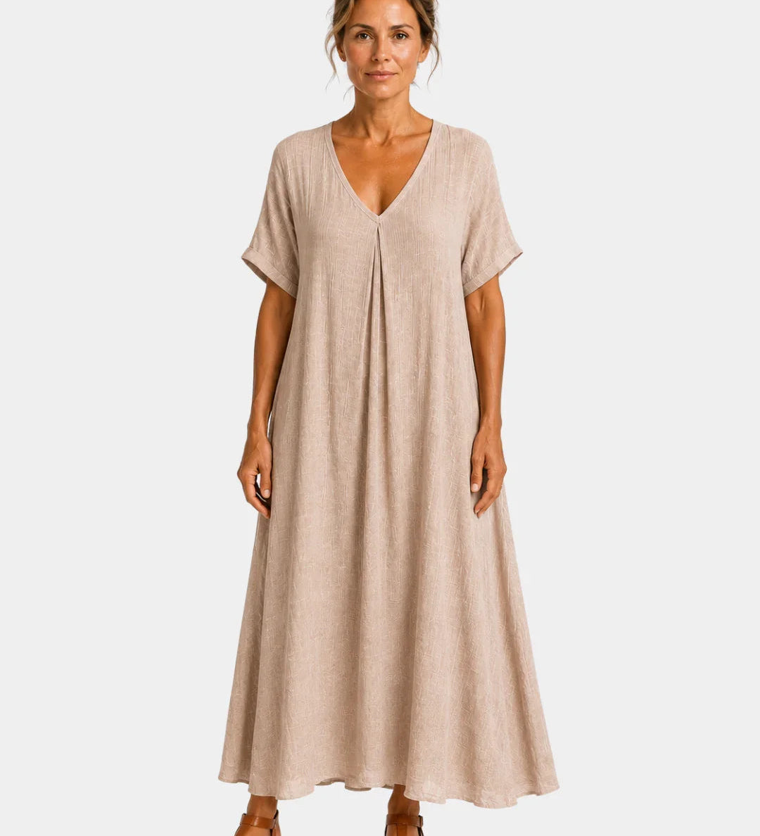 Basine | Robe longue légère à col en V