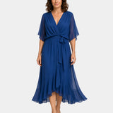 Carmen | Robe en chiffon avec décolleté en V