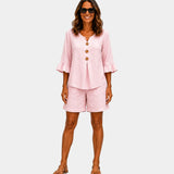 Auberte | Ensemble short et blouse