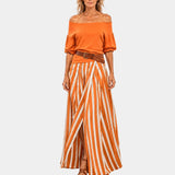 Étiennette | Ensemble blouse et jupe style méditerranéen