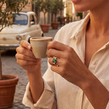Berthe | Bague avec une pierre verte