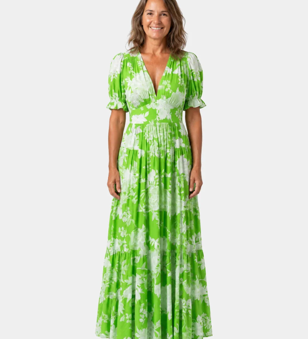 Césarie | Robe longue à fleurs