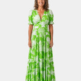 Césarie | Robe longue à fleurs