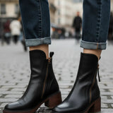 Valorine | Bottes en cuir noir