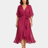 Carmen | Robe en chiffon avec décolleté en V
