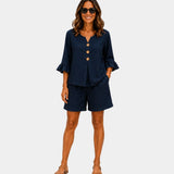 Auberte | Ensemble short et blouse