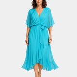Carmen | Robe en chiffon avec décolleté en V