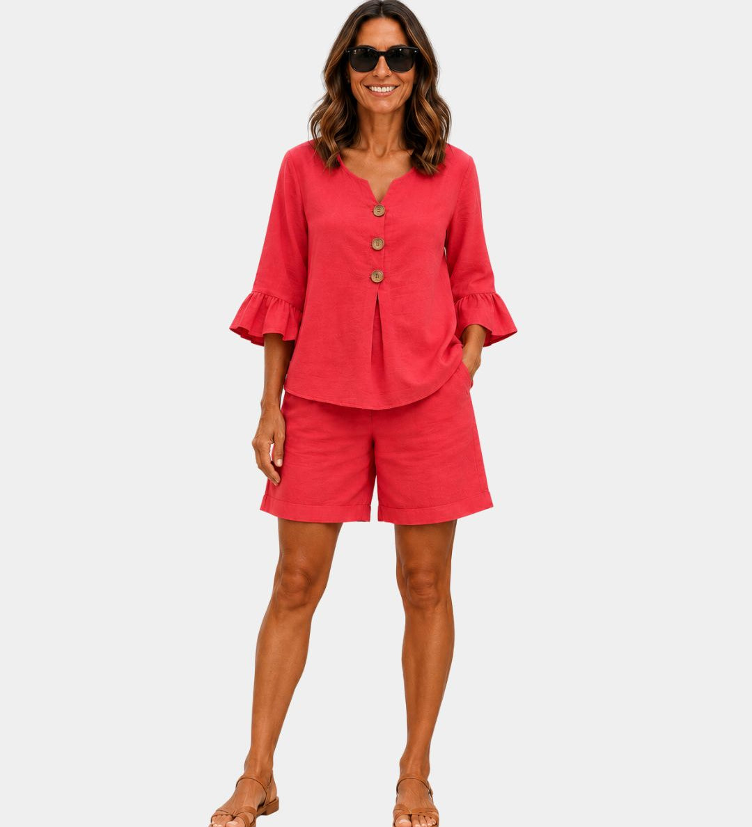 Auberte | Ensemble short et blouse