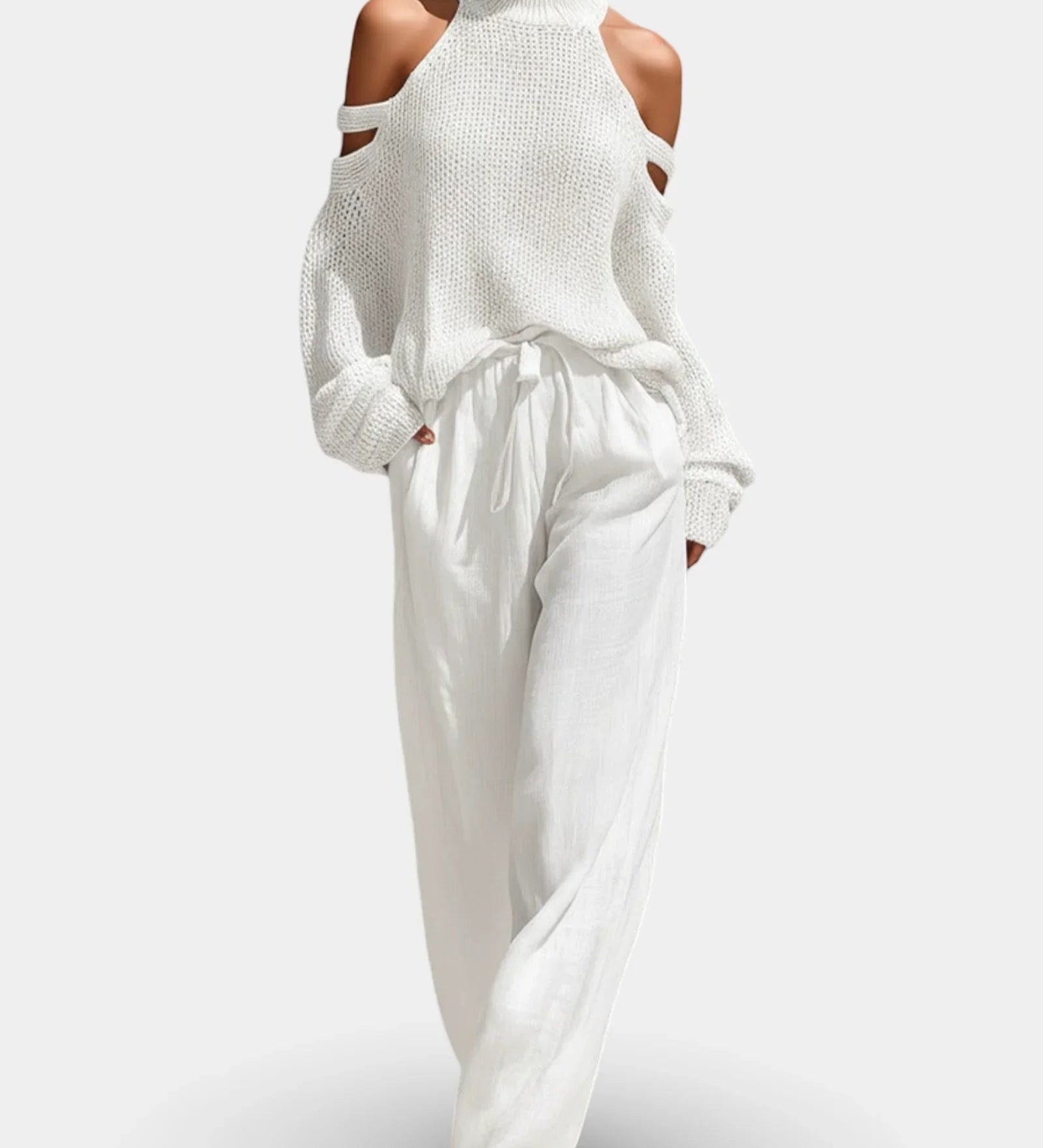 Camile | Ensemble à la mode en tricot et pantalon
