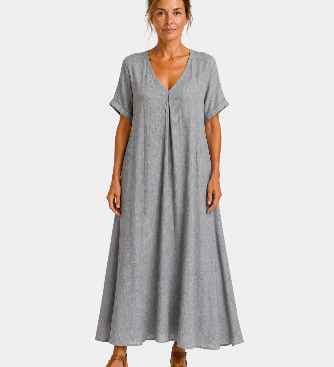 Basine | Robe longue légère à col en V