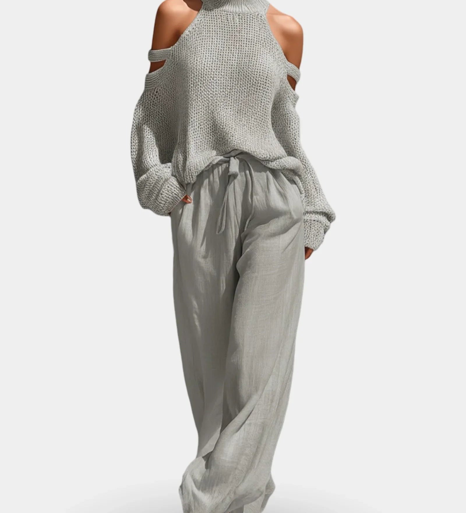 Camile | Ensemble à la mode en tricot et pantalon