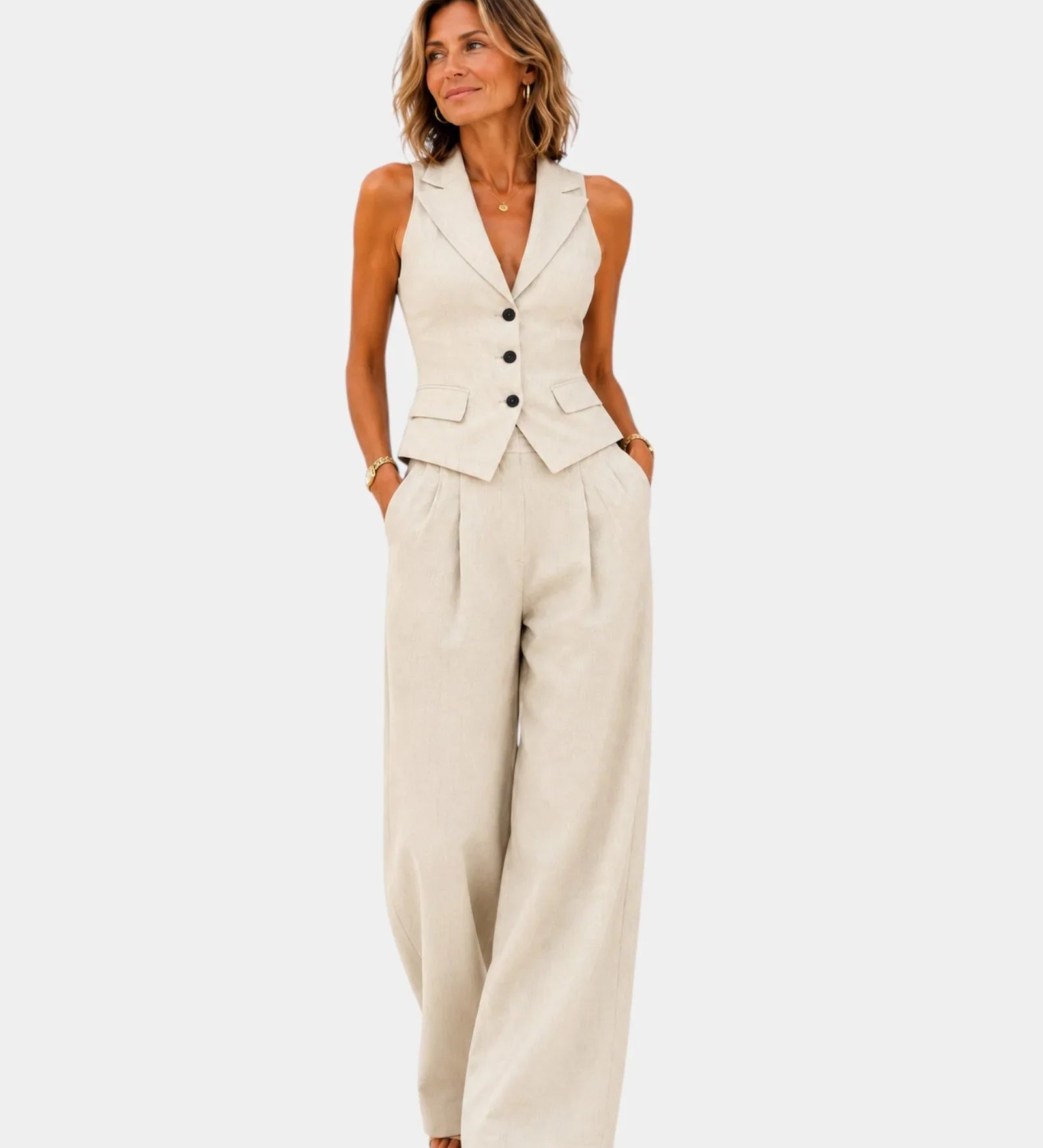 Clarine | Ensemble pantalon et gilet