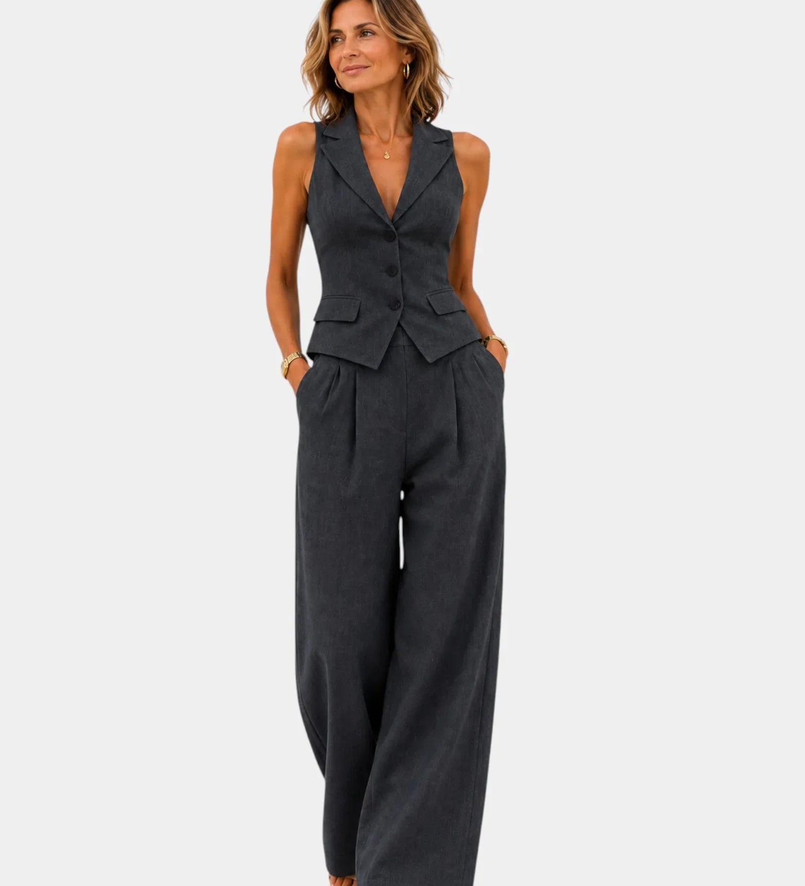 Clarine | Ensemble pantalon et gilet