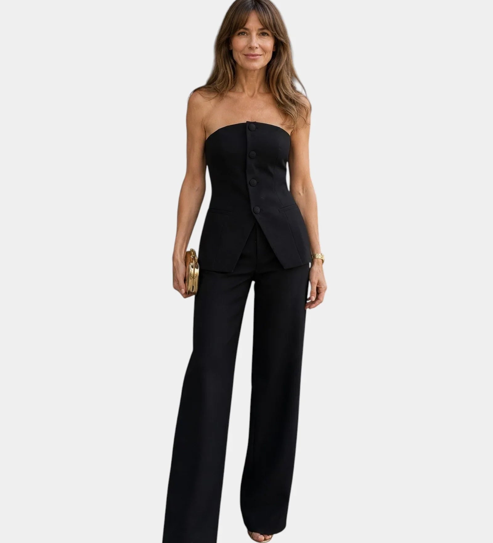 Eda | Ensemble avec top et pantalon à jambes larges