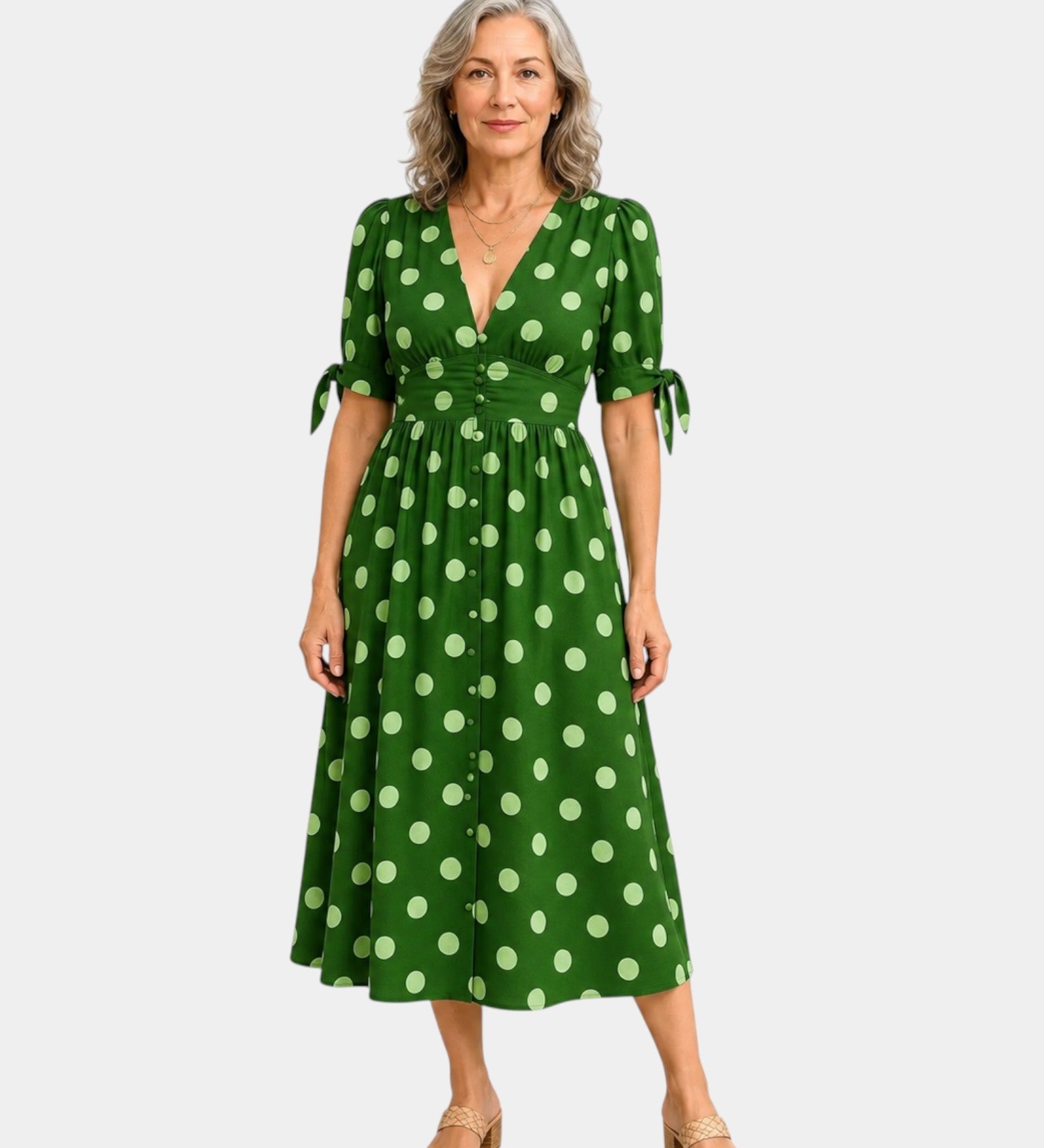 Charlaine | Robe rétro à pois