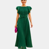 Wiam | Robe maxi plissée élégante