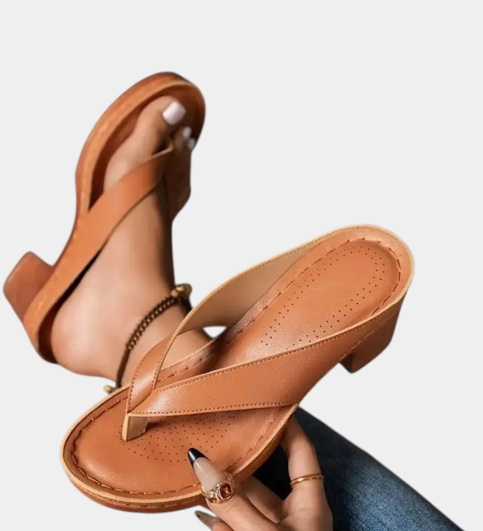 Aliénor | Sandales confortables à talon épais