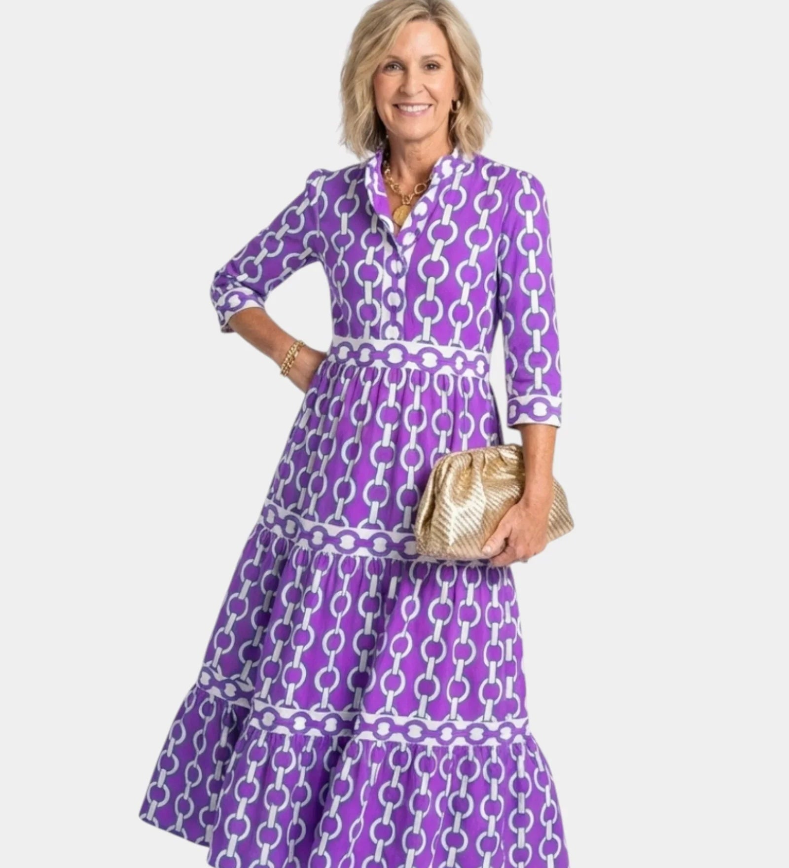 Yamina | Robe midi à manches