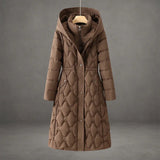 Briseida | Long manteau en duvet avec capuche