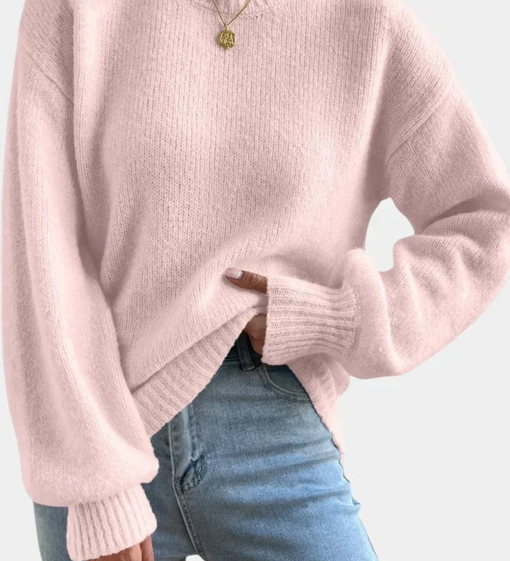Mae | Pull à Col Rond et Manches Bouffantes