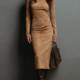 Sara | Robe Midi en Velours