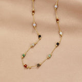 Élodie | Collier en Gemmes Colorées