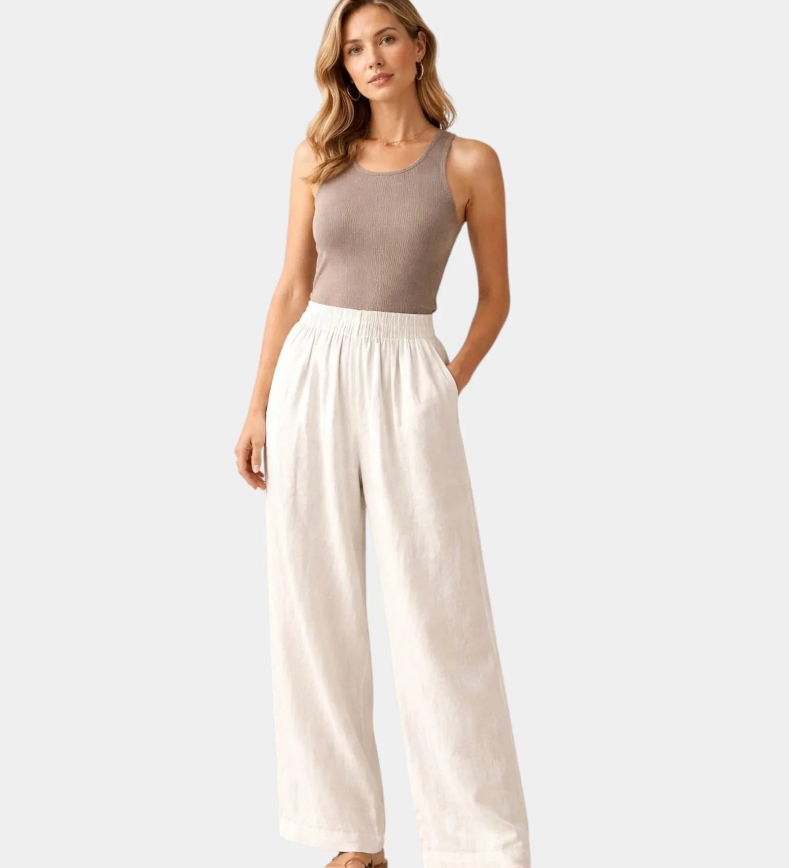 Alix | Pantalon en coton et lin